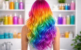 femme-cheveux-couleurs-vives-etagere