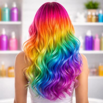 femme-cheveux-couleurs-vives-etagere