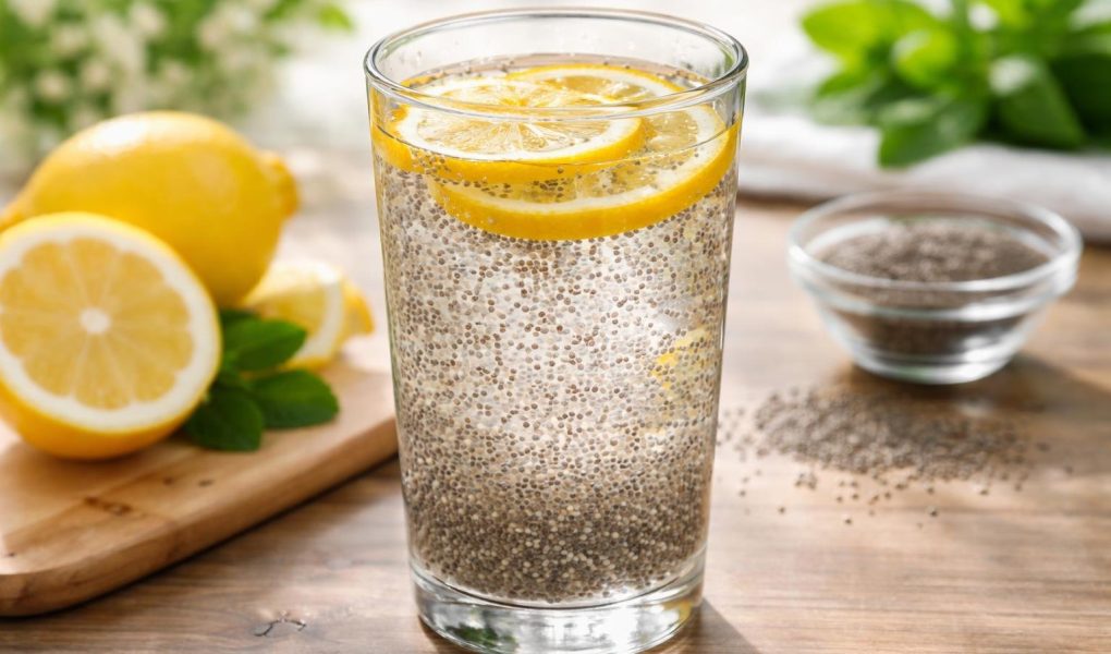 verre-eau-chia-citron-bois