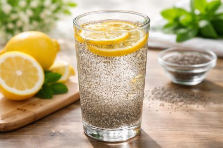 verre-eau-chia-citron-bois