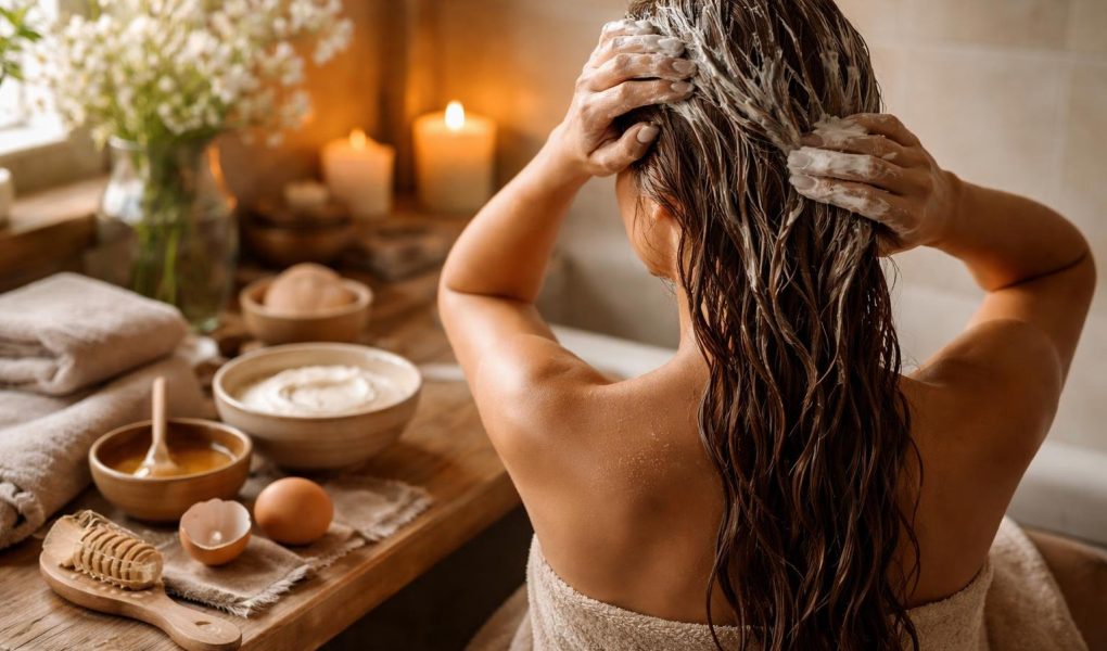 personne-cheveux-longs-masque-accessoires-naturels