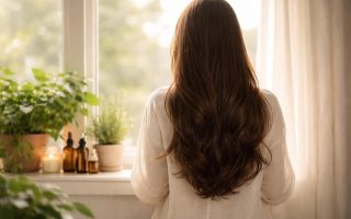 femme-cheveux-longs-plantes-fenetre