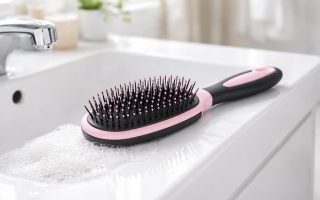 brosse-cheveux-plastique-lavabo-salle-bain