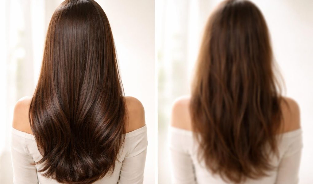 femme-cheveux-brillants-flou-ternes